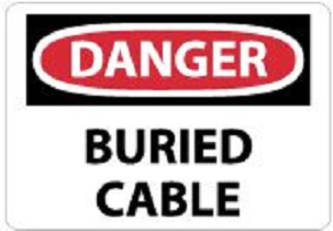 Danger Buried Cable Sign - Safety Signs & Banners